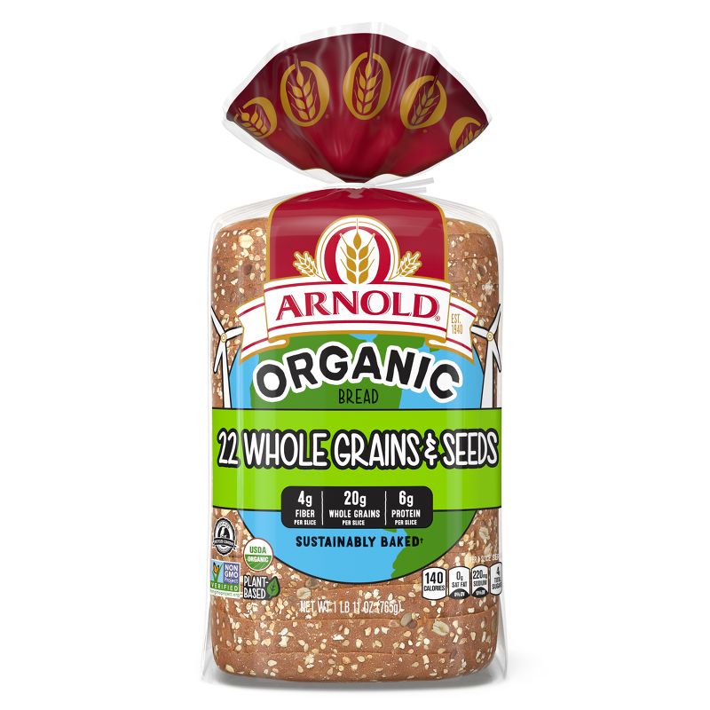 Arnold Organic 22 Grains &#38; Seeds Bread - 27oz, 3 of 10