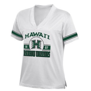 NCAA Hawaii Rainbow Warriors Women's White Jersey - 1 of 3