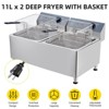 11L Electric Fryer with Basket & Lid 2.0, Deep Fryer for Restaurant Home Use, Adjustable Temperature, Stainless Steel, 110V - 3 of 4