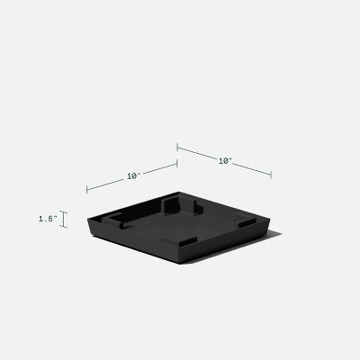 Black Polyethylene Nobleton Planter Tray Set of 2