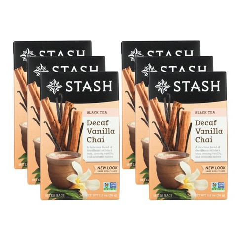 Stash Tea Vanilla Chai Decaf Tea - Case Of 6/18 Bags : Target