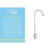Achla Designs 41.5" Iron Deck Rail Shepherd's Pole with Adjustable Bird Feeder Black Powder Coat Finish - 3 of 4
