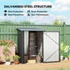 3.3' x 3.4' Lean-to Garden Storage Shed, Small Outdoor Galvanized Steel Tool House with Lockable Door for Patio, Lawn - 4 of 4
