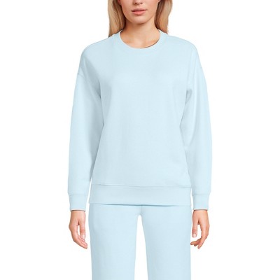 Lands' End Women's Serious Sweats Relaxed Long Sleeve Crew Neck Sweatshirt