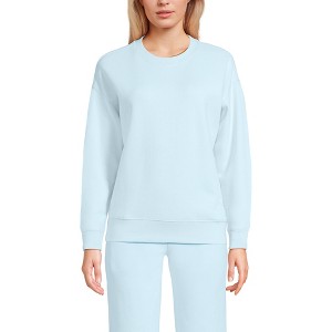 Lands' End Women's Serious Sweats Relaxed Long Sleeve Crew Neck Sweatshirt - 1 of 4