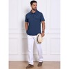 INSPIRE CHIC Men's Collared Short Sleeve Double Chest Pockets Outdoor Polo Shirt - 2 of 4