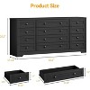 Gaomon 12 Drawers Wooden Dressers for Bedroom, 63" Long Wood Dresser for Living Room, Hallway, 16" Wide TV Stand Dresser - 3 of 4