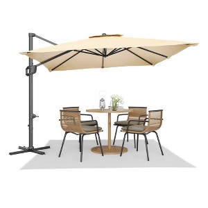 Cantilever Patio Umbrella 10x10ft Large Rectangle Umbrella Outdoor Market Umbrellas 360 Rotation Offset Hanging Outdoor Shade - 1 of 4
