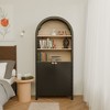 Bella Depot 61" Tall Arched Cabinet Bookcase with Storage 5-Tier Bookshelf with Door - 3 of 4