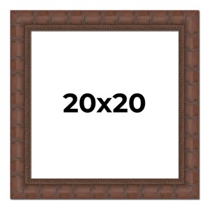 PosterPalooza | 20x20 Wide Bamboo Picture Frame, UV Acrylic, 4 Finishes - Brown, Black, Silver, and Natural - 1 of 4