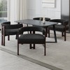 FONTOI Upholstered Accent Chairs Set of 2, Armchair Chair with Open Back&3 Legs for Living Room Bedroom Dining Room Kitchen, Black, - 4 of 4