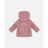 Deux par Deux Girl Hooded Full Zip Cat Plush Jacket Dusty Pink - 4 of 4