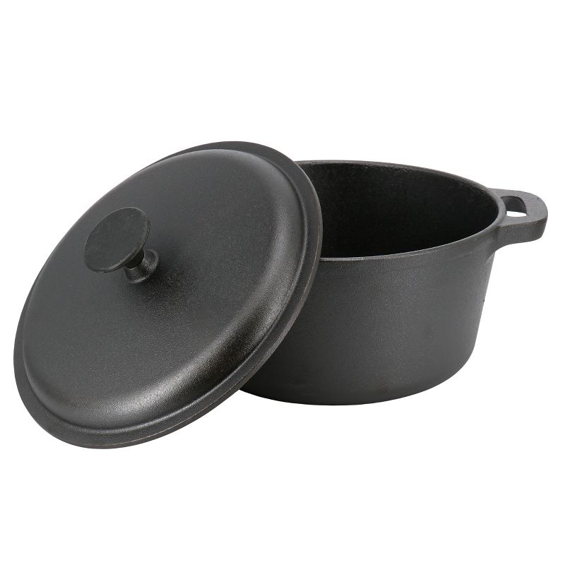 Gibson Home Addlestone 5 Piece Pre-Seasoned Cast Iron Cookware Set in Black, 2 of 9