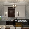 36x24inch Rectangular Bathroom Mirror Square Angle Metal Frame Wall Mounted Hanging Plates Wall Mount Mirror For Bathroom(Horizontal & Vertical) - 4 of 4