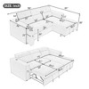NicBex Modern 96" Pull Out Sofa Bed Linen Convertible Sleeper Sofa with Adjustable Headrest and Hidden Storage for Living Room - 2 of 4