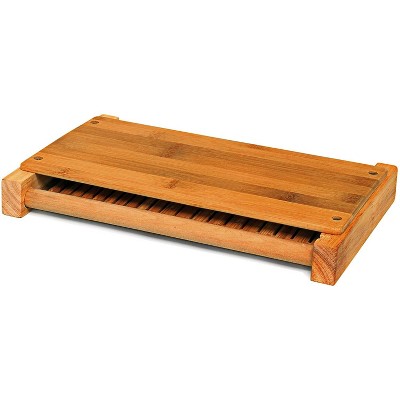 Compact Foldable Bamboo Bread Slicer with Adjustable Thickness