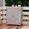 Coolbibila Potting Bench with Storage Cabinet and Metal Table Top, Storage Sheds with all Weather-resistant, storage sheds outdoor - 2 of 4