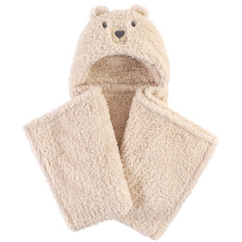 Hudson Baby Infant Hooded Animal Face Plush Blanket, Cozy Bear, One ...