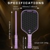 Aukfa Carbon Fiber Pickleball Paddle – Cold Pressed Fabric Textured Surface with 16mm Honeycomb Core & Enhanced Sweet Spot for Pro-Level Control - 4 of 4