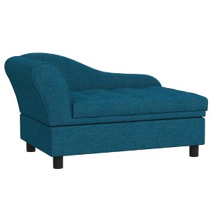 Skyzone Small Dog Sofa Bed with 3" Thick Tufted Cushion, Under-Seat Storage & Wooden Structure, Dark - 1 of 4