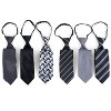 Men's 20 Inch Length And 3.15 Inch Wide 6 pc Microfiber Classic Zipper Pre-Tied Neckties - 2 of 3