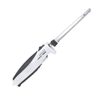 Brentwood 7.5 Inch Electric Carving Knife in White