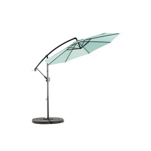XINGHANZHENXUAN khaki Offset Hanging Patio Umbrella with Tilt Adjustment, Outdoor Market Umbrella with Crank for Backyard, Poolside, Garden - 1 of 4