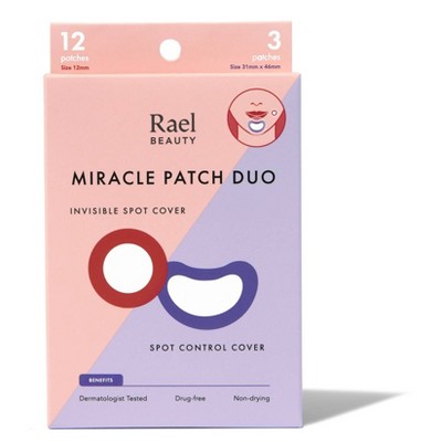 Rael Beauty Miracle Acne Pimple Patch Invisible Spot Cover + Spot Control Cover Duo - 15ct