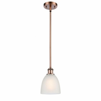 Castile - 1 Light Stem Hung Mini Pendant In Industrial Style-9 Inches Tall and 6 Inches Wide