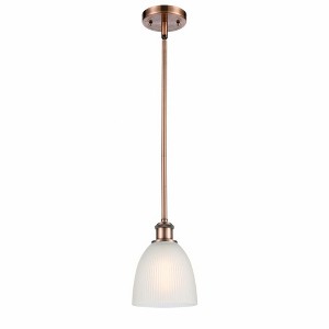 Castile - 1 Light Stem Hung Mini Pendant In Industrial Style-9 Inches Tall and 6 Inches Wide - 1 of 1
