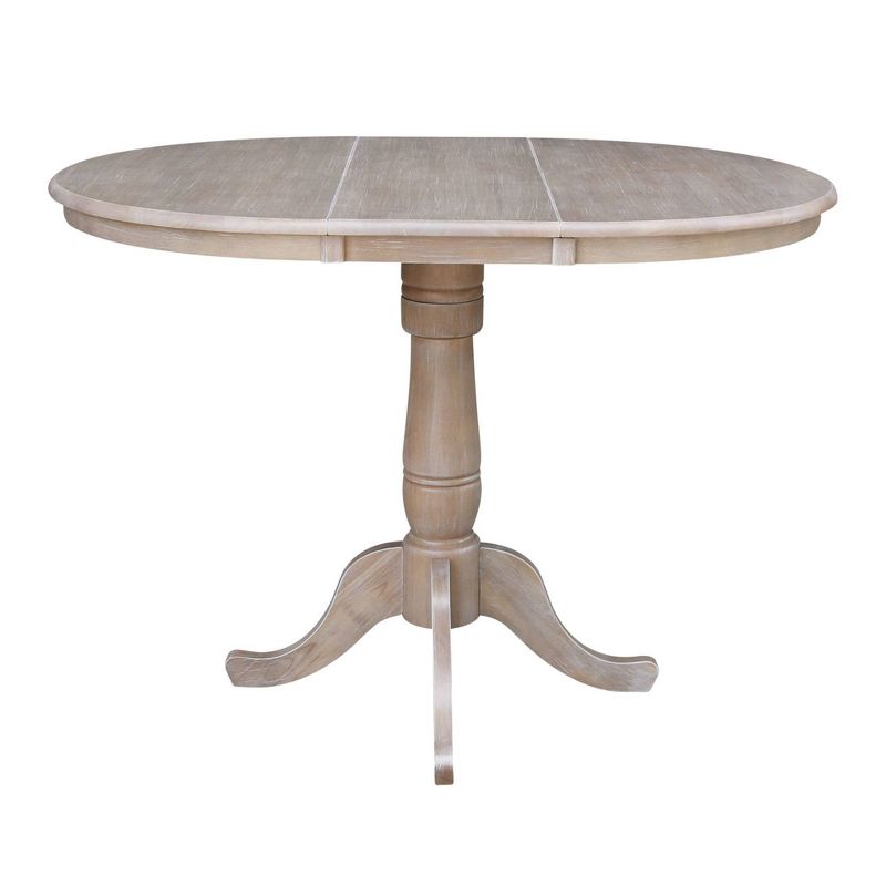 36" Round Counter Height Dining Table with 12" Leaf - International Concepts, 1 of 10