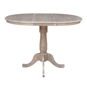 36" Round Counter Height Dining Table with 12" Leaf - International Concepts