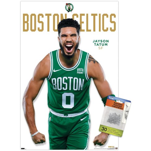 Trends International Nba Boston Celtics - Jayson Tatum Feature Series 23  Unframed Wall Poster Print Clear Push Pins Bundle 14.725 X 22.375 : Target