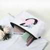 Unique Bargains Large Capacity Zipper Personalized Small Makeup Bag White - 3 of 4