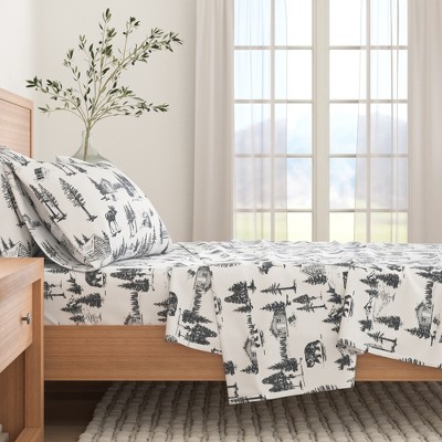 100% Cotton Outdoor Print Flannel Sheet Set - Great Bay Home