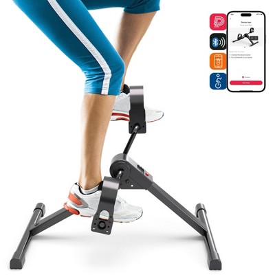 Superun 2 level Legs & Arms Under Desk Exercise Bike with Real-Time LCD Monitor