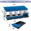 Chicken Nesting Box, 3 Compartment Roll Away Design for High-Volume Egg Collection and Easy Wall Mounting with Metal Legs - 2 of 4