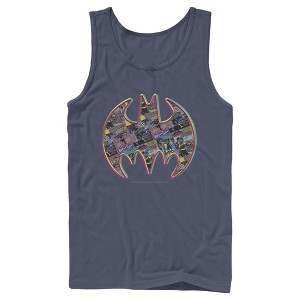 Men's Batman Shield Logo Comic Panel Tank Top - 1 of 3
