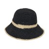 Anna-Kaci Packable Crochet Straw Bucket Hat with Two-Tone Design Lightweight Summer Sun Hat for Beach Travel Hiking Outdoor Use - 3 of 4