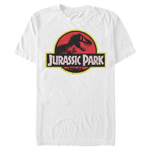 Men's Jurassic Park T Rex Logo T-Shirt - White - Small