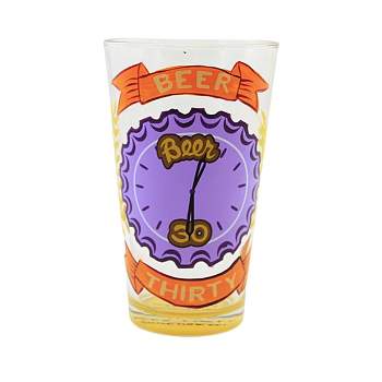 Tabletop Beer Thirsty Pint Glass Lolita Hand Painted Enesco  -  Drinkware