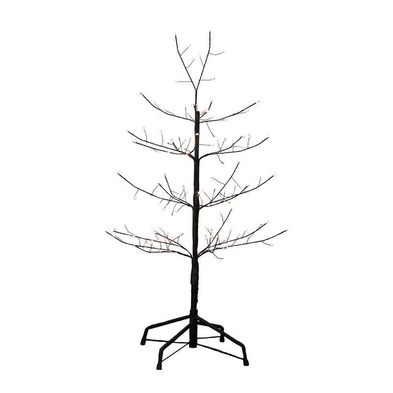 Kurt Adler 3' Black Twig Tree with Warm White Cool White Twinkle Lights, 1 of 6