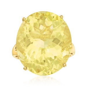 Ross-Simons 20.00 Carat Lemon Quartz Ring in 14kt Yellow Gold - 1 of 4