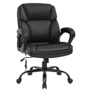 BestMassage Big & Tall Office Chair 400 lbs Capacity Wide Seat Desk Chair, Black - 1 of 4