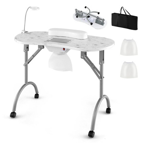 Mobile nail discount table and chair