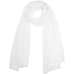 Elerevyo Women's Solid Chiffon Sheer Lightweight Soft Long Scarf Shawl 1 Pc - 1 of 4