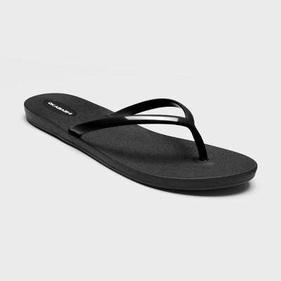 black flip flops womens