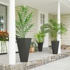 Indoor Outdoor Planters Set of 3 MgO Tall Planters Stackable Flower Pots with Drainage Holes for Garden, Balcony - 2 of 4