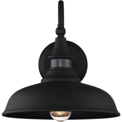 Black Metal Motion Sensor Outdoor Wall Light Set