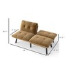 JUJABU Contemporary 2-Seater Sofa with Adjustable Backrest, Velvet Upholstery and Metal Frame - 4 of 4